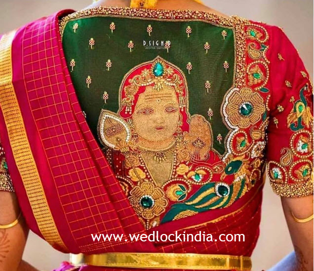 bridal blouse with aari work