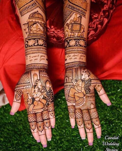 Pakistani bridal mehndi design