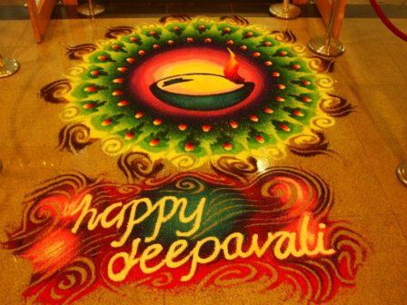 diwali rangoli designs with colours