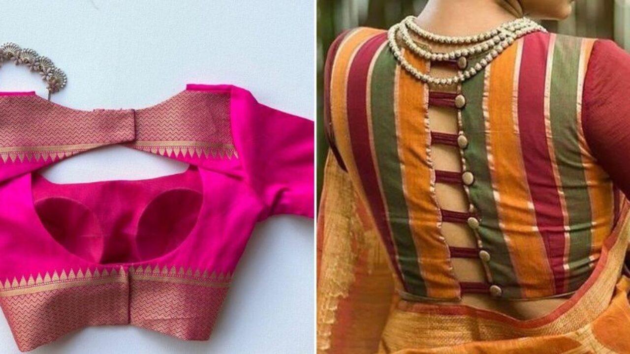 100+ Blouse Designs - Best Stunning Latest Saree Blouse Neck Designs