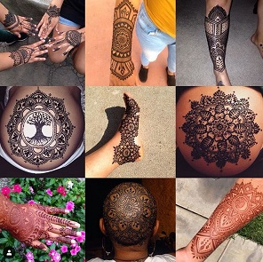 belly henna designs