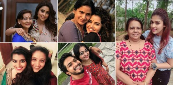 south indian celebrities with mothers