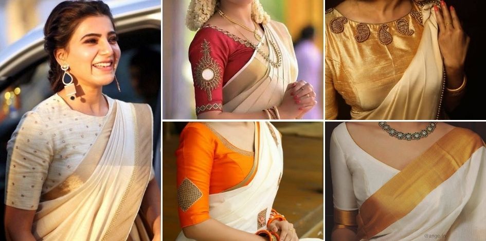Kerala Traditional Tissue Full Stripped Set Saree With Stitched Blouse  /handmade Designs / Onam, Vishu Birthday, Festival Wear - Etsy