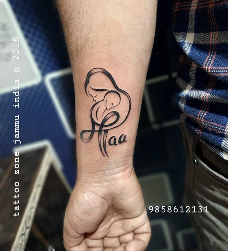 Trishul With Maa Tattoo for Parlour Rs 499inch Inkblot Tattoo  Art  Studio  ID 21990290030