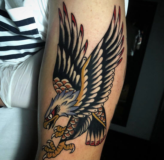 american traditional tattoo eagle designs