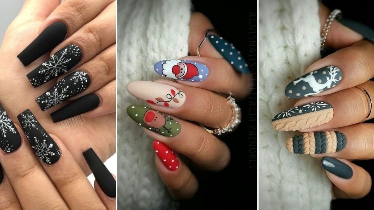 Christmas nail designs 2021 just in time for the beginning of the holidays
