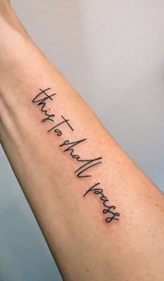 quotes Forearm Tattoo