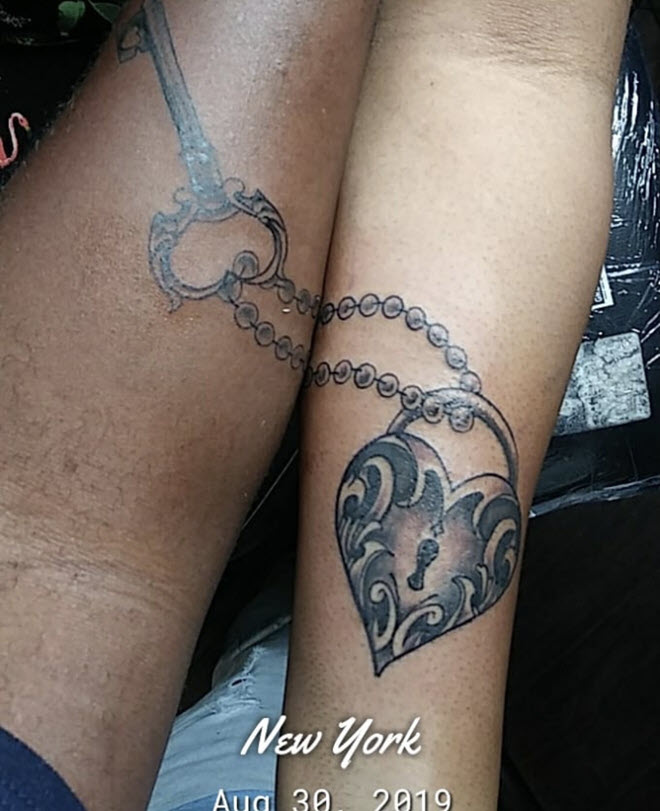 lock and key tattoo image