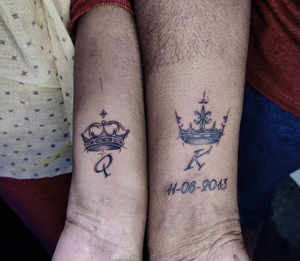 king queen tattoo design