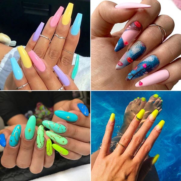 summer acrylic nail designs