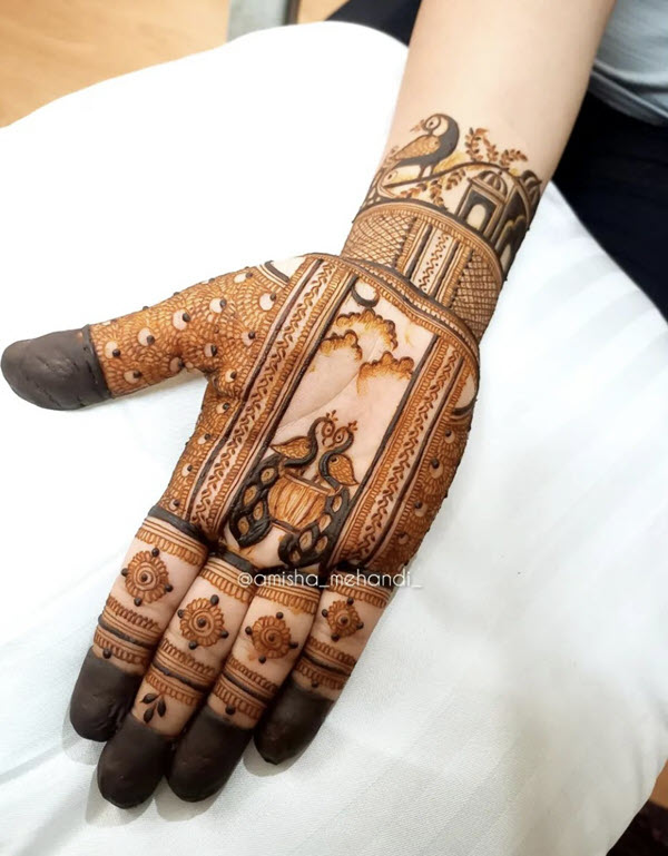 Stylish Front Hand Mehndi Design